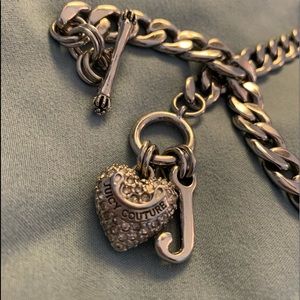 Juicy Couture silver pave necklace
